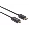 Manhattan DisplayPort 1.1 HDMI-kaabel, 1080p@60Hz, 1,8 m, isane-isasele, DP riiviga, must, mitte kahesuunaline, kolmeaastane garantii