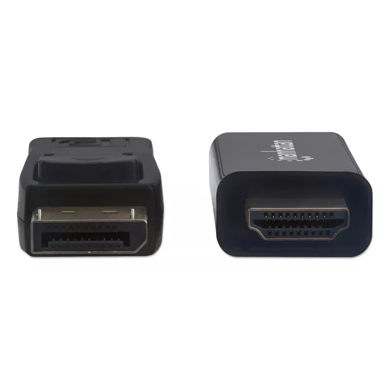 Manhattan DisplayPort 1.1 HDMI-kaabel, 1080p@60Hz, 1,8 m, isane-isasele, DP riiviga, must, mitte kahesuunaline, kolmeaastane garantii