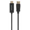 Manhattan DisplayPort 1.1 HDMI-kaabel, 1080p@60Hz, 1,8 m, isane-isasele, DP riiviga, must, mitte kahesuunaline, kolmeaastane garantii