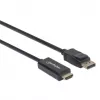 Manhattan DisplayPort 1.2 to HDMI kaabel, 4K@60Hz, 1.8m, Male to Male, DP With Latch, Must, Not Bi-Directional, Three Year Warranty, Equivalent to 6F-DP-HDMI-4K60-HDR (except 20cm shorter)