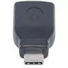 Manhattan USB-C USB-A-adapter, isane emasele, 5 Gbps (USB 3.2 Gen1 ehk USB 3.0), SuperSpeed USB, must, eluaegne garantii, võrdväärne USB31CAADG-ga