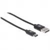 Manhattan USB-C - USB-A kaabel, 2 m, isane-isane, must, 480 Mbit/s (USB 2.0), Hi-Speed USB, eluaegne garantii, võrdväärne tootega USB2AC2M