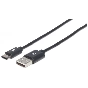 Manhattan USB-C–USB-A kaabel, 3 m, isane-isane, 480 Mbit/s (USB 2.0), Hi-Speed USB, must, eluaegne garantii
