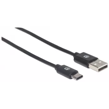 Manhattan USB-C–USB-A kaabel, 3 m, isane-isane, 480 Mbit/s (USB 2.0), Hi-Speed USB, must, eluaegne garantii