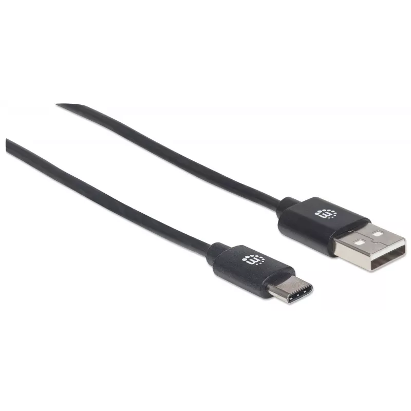 Manhattan USB-C–USB-A kaabel, 3 m, isane-isane, 480 Mbit/s (USB 2.0), Hi-Speed USB, must, eluaegne garantii