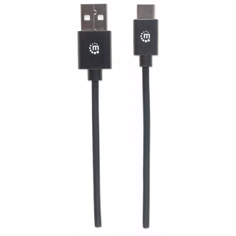 Manhattan USB-C–USB-A kaabel, 3 m, isane-isane, 480 Mbit/s (USB 2.0), Hi-Speed USB, must, eluaegne garantii