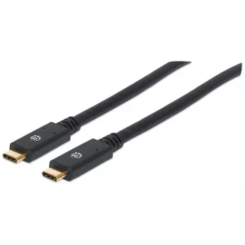 USB-C-kaabel Manhattan USB315CC2M 2m isane-isasele Must