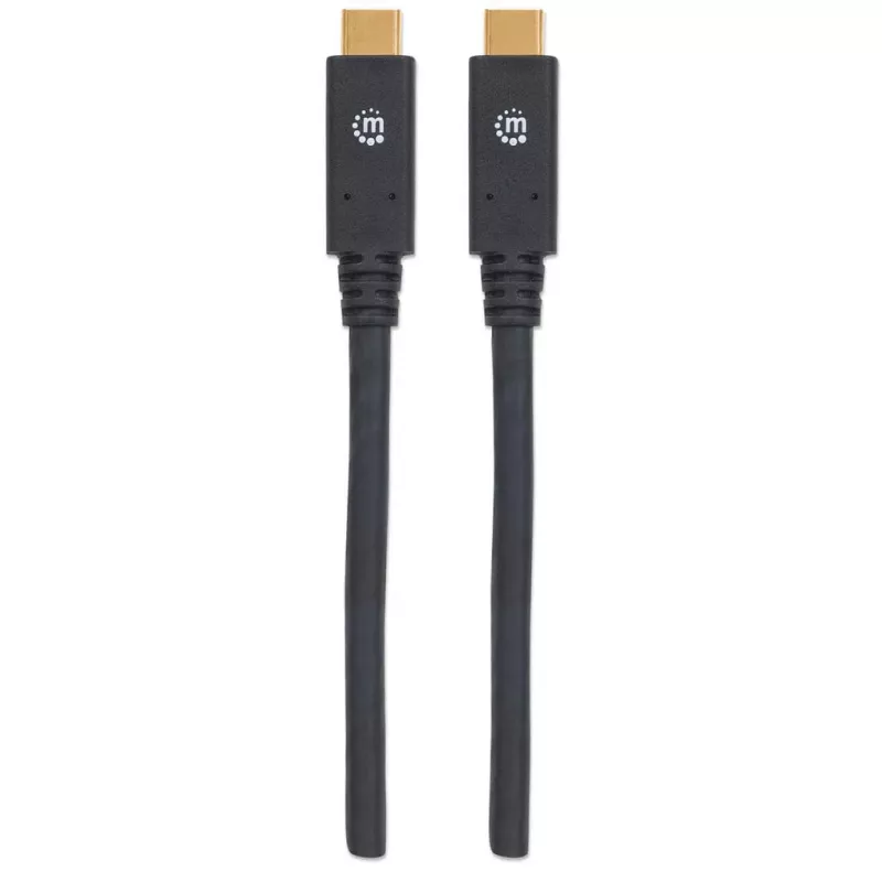 USB-C-kaabel Manhattan USB315CC2M 2m isane-isasele Must