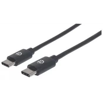 Manhattan USB-C–USB-C kaabel, 2 m, isane-isane, must, 480 Mbit/s (USB 2.0), 3 A, Hi-Speed USB, eluaegne garantii, võrdväärne USB2CC2M-ga