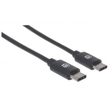 Manhattan USB-C–USB-C kaabel, 2 m, isane-isane, must, 480 Mbit/s (USB 2.0), 3 A, Hi-Speed USB, eluaegne garantii, võrdväärne USB2CC2M-ga