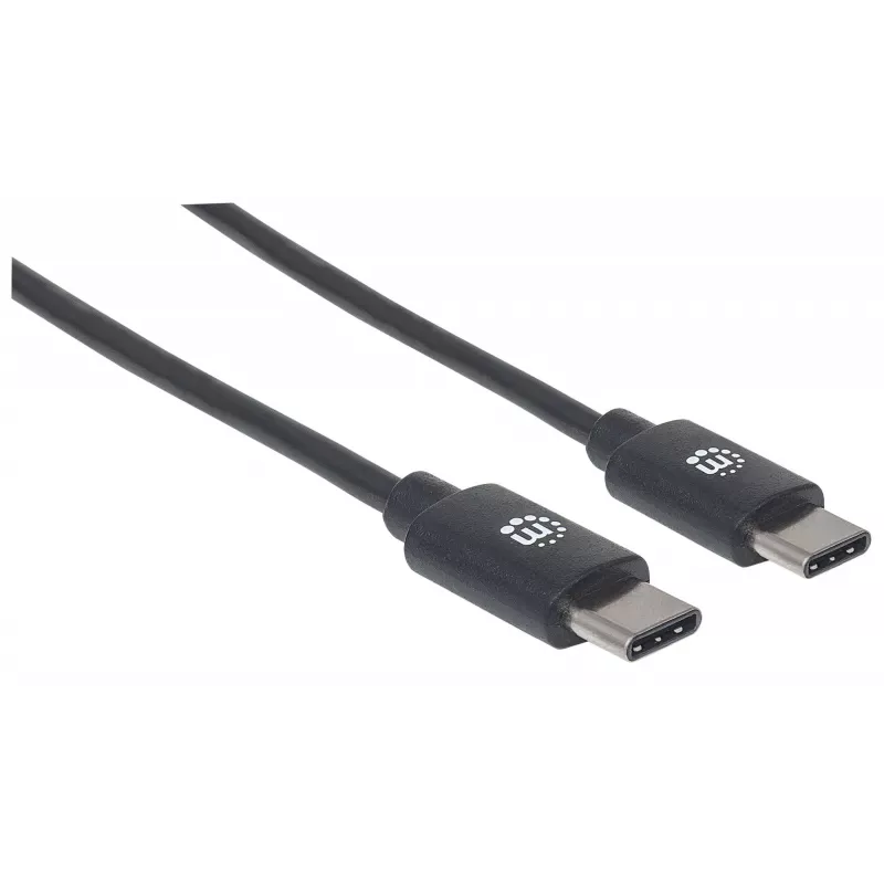 Manhattan USB-C–USB-C kaabel, 2 m, isane-isane, must, 480 Mbit/s (USB 2.0), 3 A, Hi-Speed USB, eluaegne garantii, võrdväärne USB2CC2M-ga