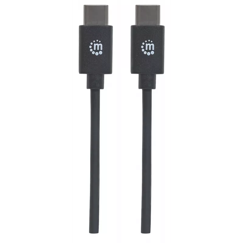Manhattan USB-C–USB-C kaabel, 2 m, isane-isane, must, 480 Mbit/s (USB 2.0), 3 A, Hi-Speed USB, eluaegne garantii, võrdväärne USB2CC2M-ga