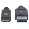 USB-C kuni USB-A kaabel Manhattan 354981 3 m isane-isanele