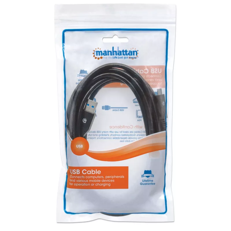 USB-C kuni USB-A kaabel Manhattan 354981 3 m isane-isanele