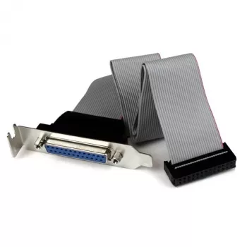 StarTech.com madalprofiiliga 16-tolline paralleelpordi pistikukaabel adapter koos kronsteiniga – DB25 (F) IDC26-le