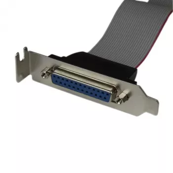 StarTech.com madalprofiiliga 16-tolline paralleelpordi pistikukaabel adapter koos kronsteiniga – DB25 (F) IDC26-le