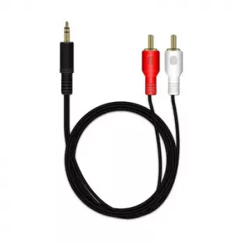Audio kaabel MediaRange MRCS164 1m 2xRCA 3.5mm Must