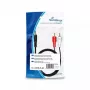 Audio kaabel MediaRange MRCS164 1m 2xRCA 3.5mm Must