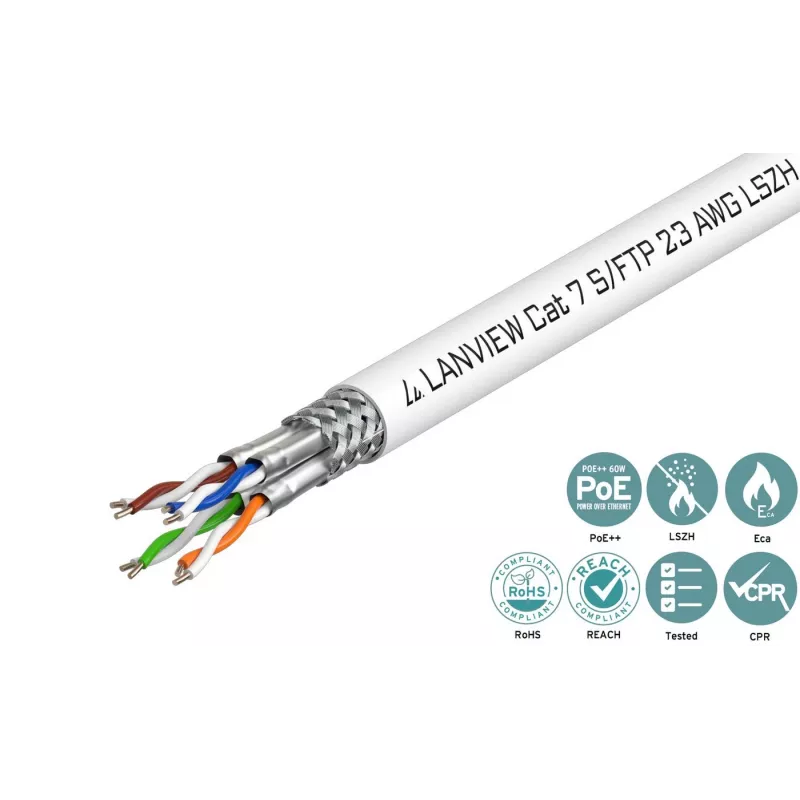 Lanview LVN122506 võrgukaabel Valge 500 m Cat7 SF/UTP (S-FTP)
