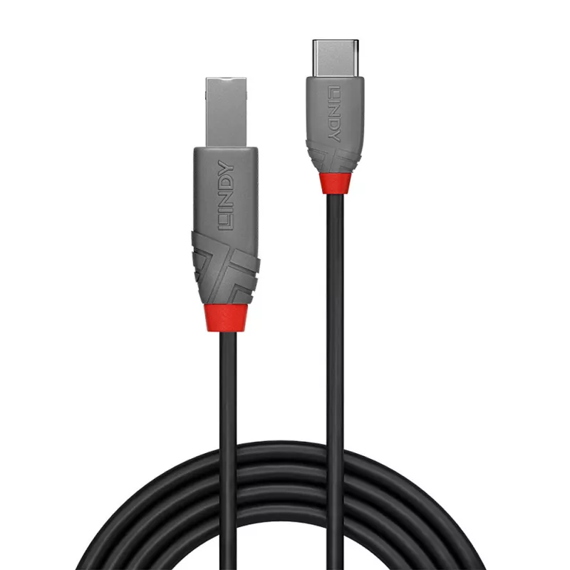 Lindy 1 m USB 2.0 C-tüüpi B-kaabel, Anthra Line