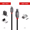 Lindy 1 m USB 2.0 C-tüüpi B-kaabel, Anthra Line
