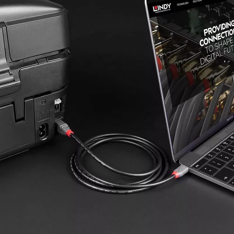Lindy 1 m USB 2.0 C-tüüpi B-kaabel, Anthra Line