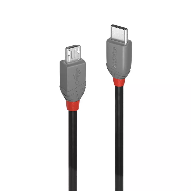 Lindy 2 m USB 2.0 tüüp C – Micro-B kaabel, Anthra Line