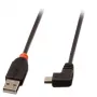 Lindy 1m USB 2.0 kaabel – tüüp A Mini-B-le, 90° täisnurk