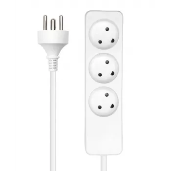 Microconnect MC-GRU0350DK pikendusjuhe 5 m 3 vahelduvvoolu pistikupesa(t) Siseruumidesse Valge