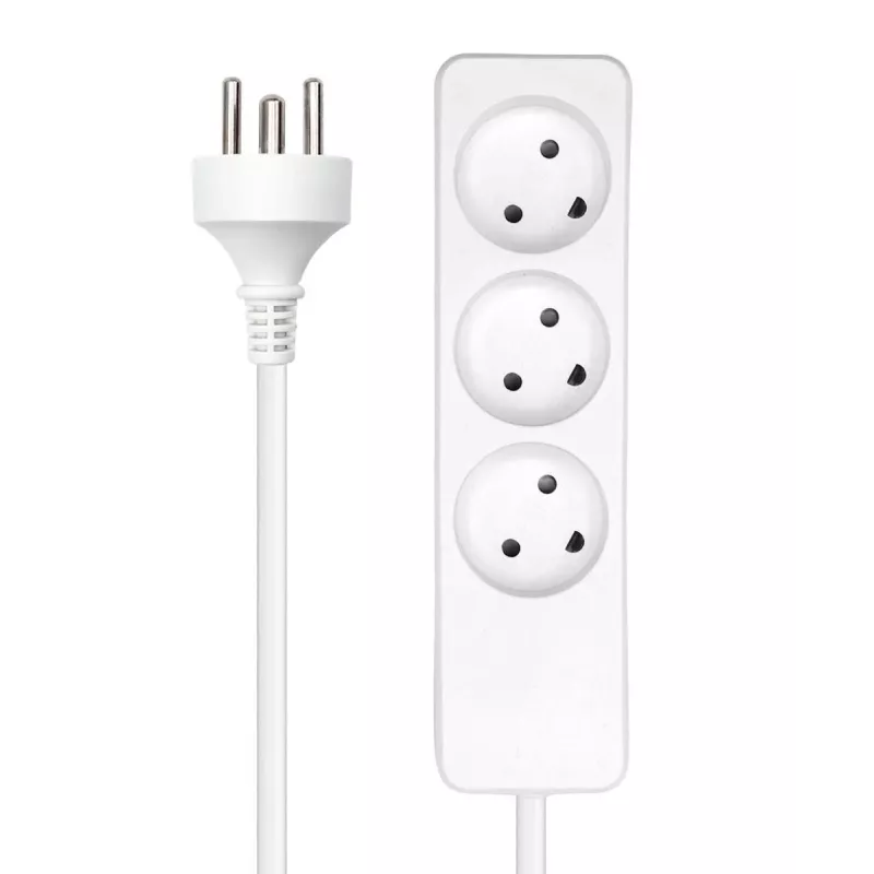 Microconnect MC-GRU0350DK pikendusjuhe 5 m 3 vahelduvvoolu pistikupesa(t) Siseruumidesse Valge