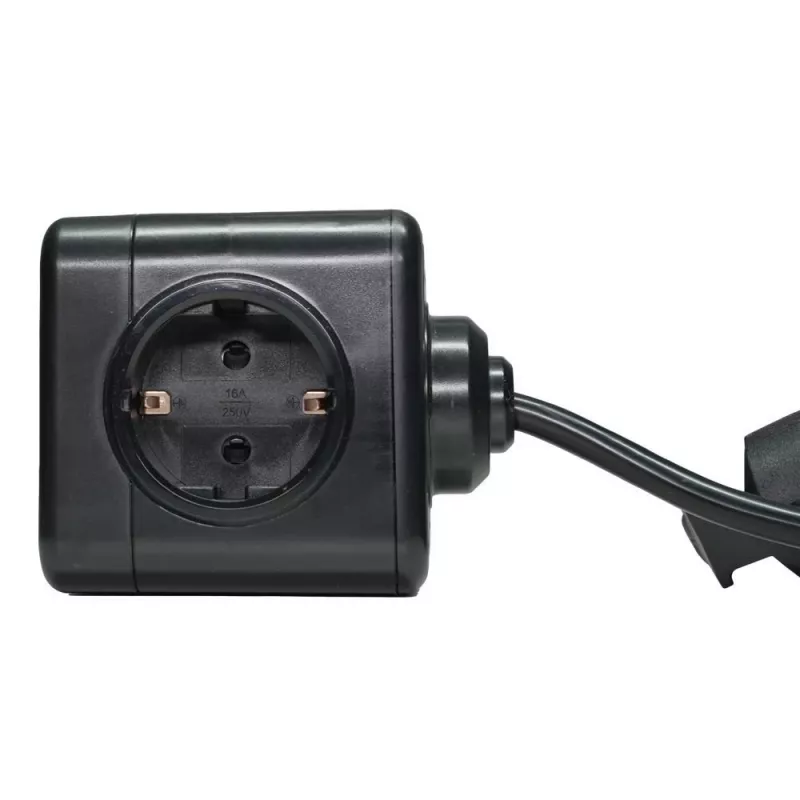 Microconnect GRUCUBE2USB-B3 pikendusjuhe 3 m 3 vahelduvvoolu pistikupesa(t) Siseruumidesse Must
