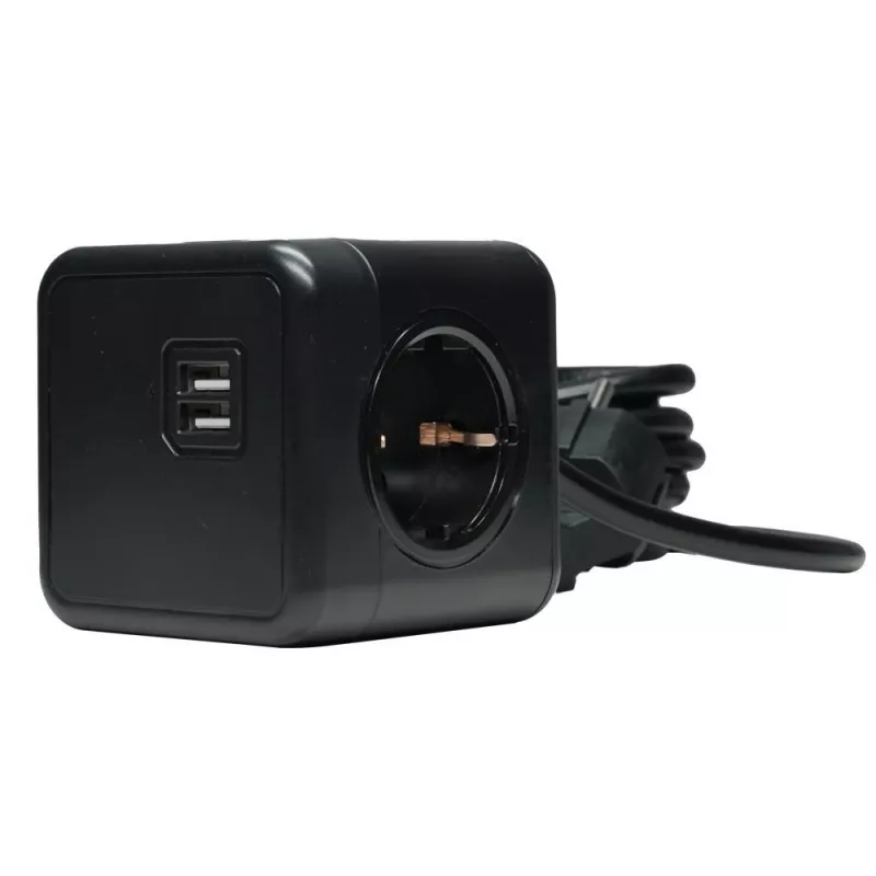 Microconnect GRUCUBE2USB-B3 pikendusjuhe 3 m 3 vahelduvvoolu pistikupesa(t) Siseruumidesse Must