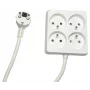 Microconnect MC-PSSQUARE040150FRW pikendusjuhe 1,5 m 4 vahelduvvoolu pistikupesa Siseruumides Valge