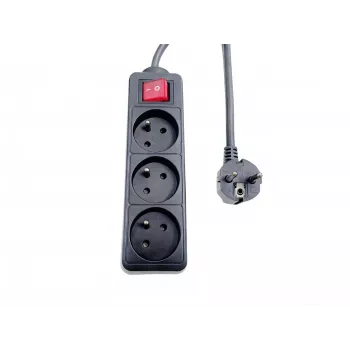 Microconnect MC-PSOO030150FRB pikendusjuhe 1,5 m 3 vahelduvvoolupesa Sisetöödeks Must