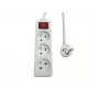 Pistikupesade jaotusplokk MicroConnect MC-PSOO030150FRW 3-suunaline individuaalsete sisse/välja lülititega