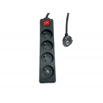 Pistikupesade jaotur MicroConnect MC-PSOO040150FRB 4 pesaga individuaalsete lülititega