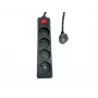 Pistikupesade jaotur MicroConnect MC-PSOO040150FRB 4 pesaga individuaalsete lülititega