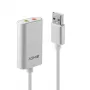 Audio konverter Lindy USB Type A to Audio Converter, hõbedane/valge, 25 g