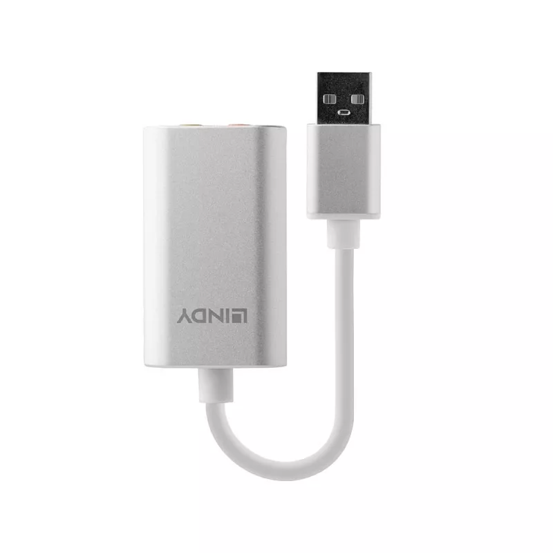Audio konverter Lindy USB Type A to Audio Converter, hõbedane/valge, 25 g
