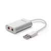 Audio konverter Lindy USB Type A to Audio Converter, hõbedane/valge, 25 g