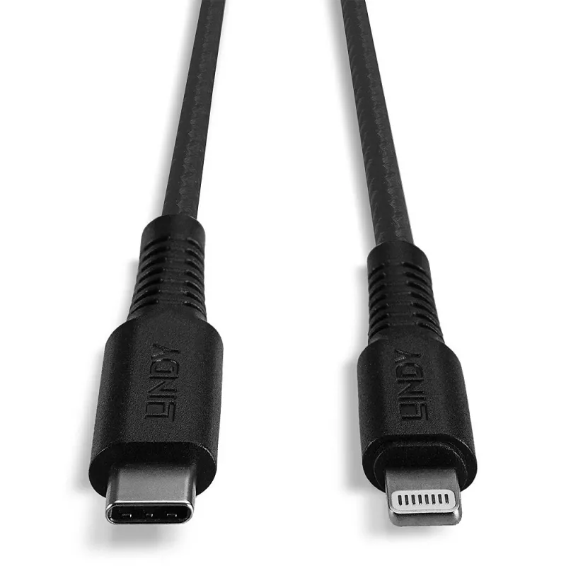 Lindy 3m tugevdatud USB Type C to Lightning kaabel