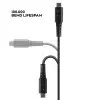 Lindy 2m tugevdatud USB Type C kuni Lightning laadimis- ja sünkroonimiskaabel