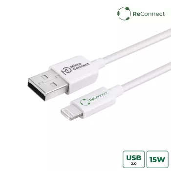 Microconnect ECO-LIGHTNING2 välkkaabel 2 m Valge