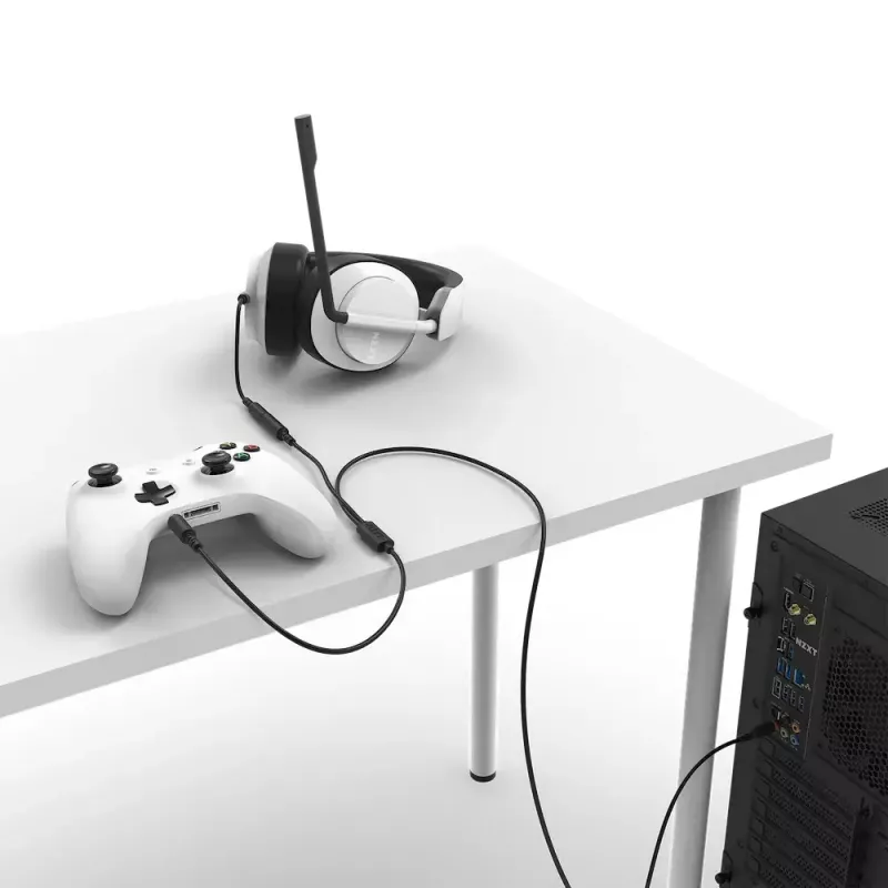 Audio kaabel NZXT ST-ACCC1-WW 2m 2x3,5mm TRRS Must