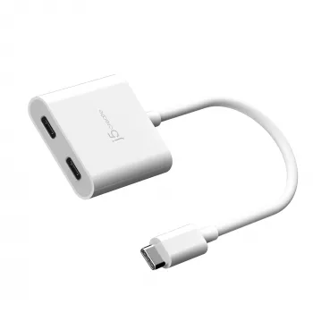 USB-C kuni kahe USB-C adapter j5create JCA164-N 3840x2160 240Hz