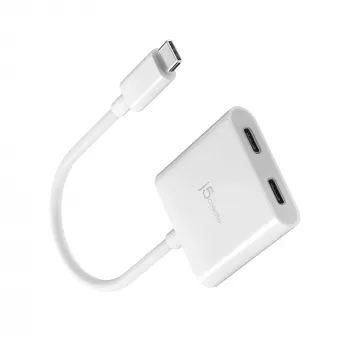 USB-C kuni kahe USB-C adapter j5create JCA164-N 3840x2160 240Hz