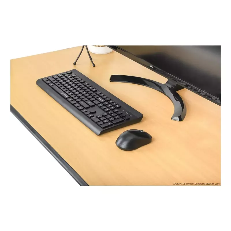 Klaviatuur Manhattan 180771 juhtmevaba QWERTY Must Hiir kaasas
