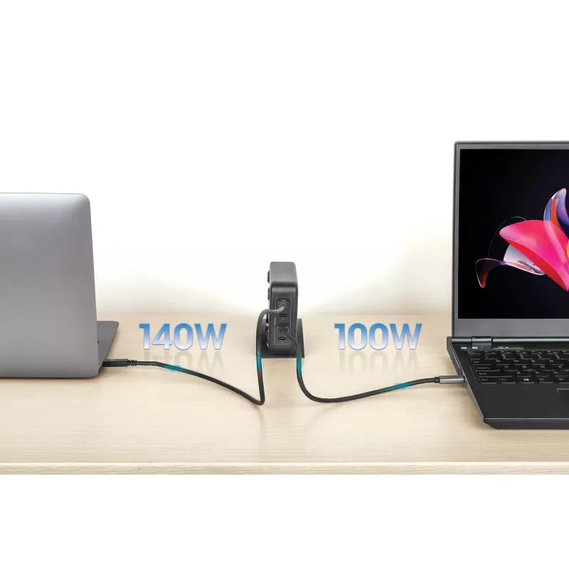 Laadur Manhattan Four USB-C PD Ports 140W pordi kohta 240W kokku