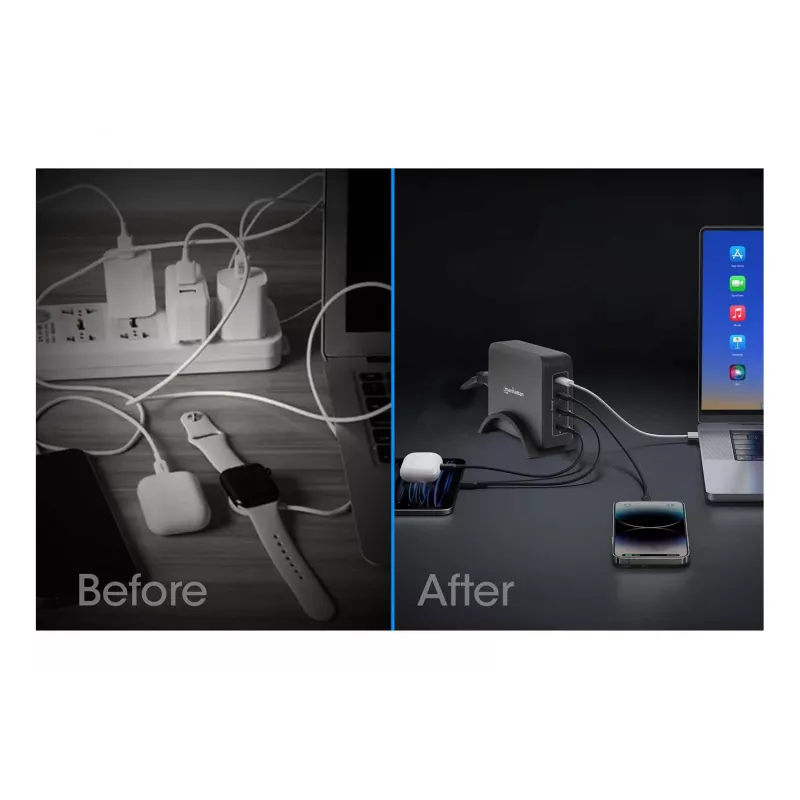 Laadur Manhattan Four USB-C PD Ports 140W pordi kohta 240W kokku