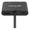 Mitmepordiline adapter Manhattan 154321 USB USB-C 2 HDMI-le USB-A ja 100 W toiteedastusega